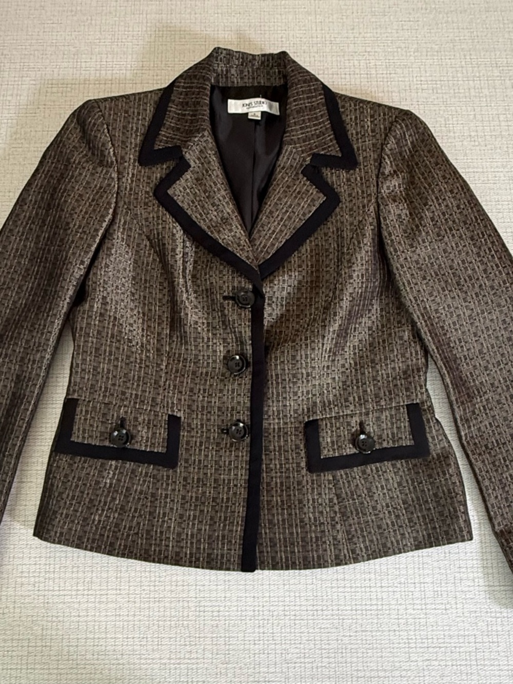 Jones Studio Brown Separate Blazer - Classic Tailored Jacket - Picture 2 of 6